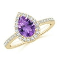 thumbnail image 1 of Pear Amethyst 1.50 Ctw 925 Silver Yellow Plated Women Wedding Ring Jewelry, 1 of 5