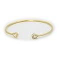 thumbnail image 1 of Pear CZ Ends Golden Open Cuff Bangle, 1 of 1