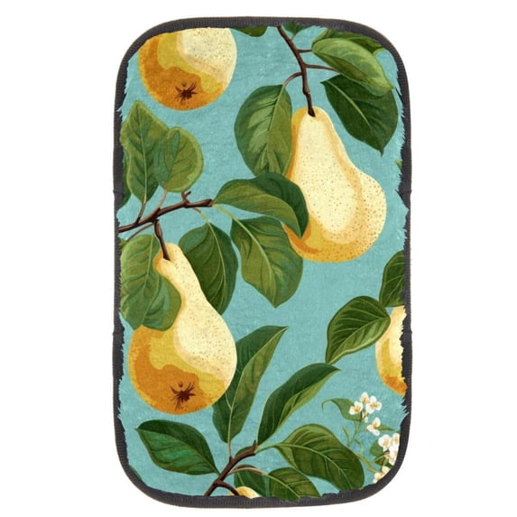 Pear Car Armrest Pad Armrest Accessories Soft Comfortable Furry Printed 12.5x8.2 Inch Armrest Accessory
