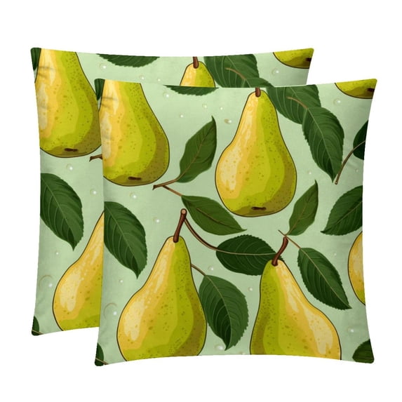 Pear Chair Pillow Covers Set of 2 Throw Pillow Decorative Pillows Velvet with Unique Patterns for Various Occasions - Available in 16x16, 18x18, and 20x20 Inches