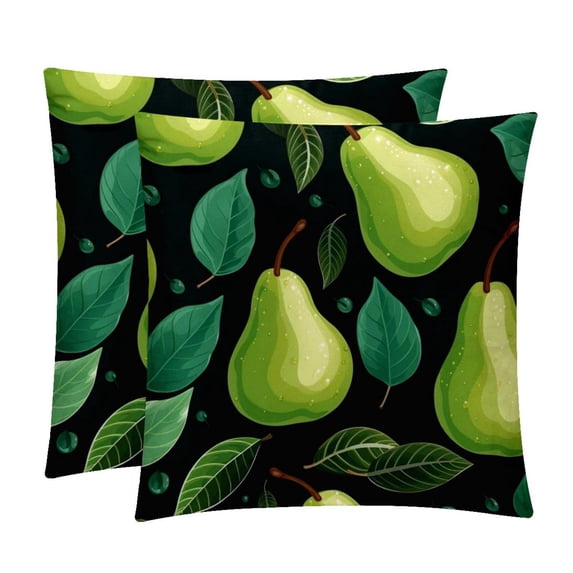 Pear Covers Set of 2 - Available in 16x16, 18x18, 20x20 Inches with Unique Patterns - for Home Decor, Throw Pillow Inserts, Pillow Inserts, Bed Pillow - Ideal for All Occasions!