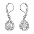 thumbnail image 1 of Pear Cut Drop Dangle Earrings for Women White Gold Finish CZ Glitz Design, 1 of 3