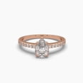 thumbnail image 1 of Pear Cut Moissanite 18k Petite Pave Ring, 1 of 6