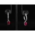 thumbnail image 1 of Pear Cut Ruby Leverback Earring Drop & dangle Earring Pink Ruby Wedding Trendy Jewelry Gifts For Special One Teardrop Earring, 1 of 4