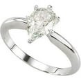 thumbnail image 1 of Pear Diamond Solitaire Engagement Ring 14K White Gold 0.83 Ct, (H Color, si3 Clarity), 1 of 4