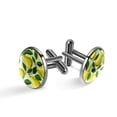 thumbnail image 1 of Pear Elegant Dress Shirt Cufflinks Set for Men, Made of Stainless Steel, Ideal for Formal Occasions, 1 of 6