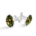 thumbnail image 1 of Pear Elegant Silver Men's Cufflinks for Formal Attire, Made of Stainless Steel, for Business Meetings, 1 of 6