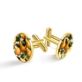 thumbnail image 1 of Pear Elegant Stainless Steel Cufflink Set for Formal Attire, Made of High-Quality Stainless Steel, for Business Meetings and Special Events, 1 of 6