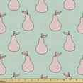 thumbnail image 1 of Ambesonne Pear Fabric by the Yard Upholstery, Simplistic Repetitive Fruit, 1 Yard, Almond Green Rose, 1 of 4