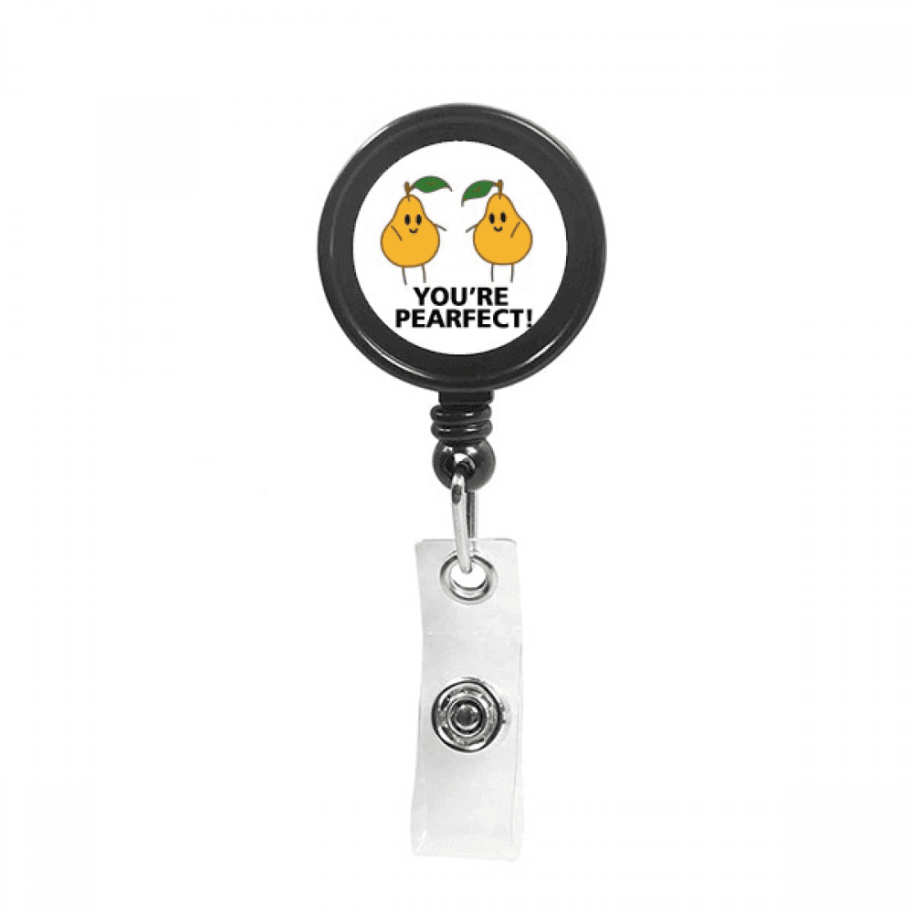 Pear Fruit Perfect Praise Retractable Keychain Badge Holder ID Badge