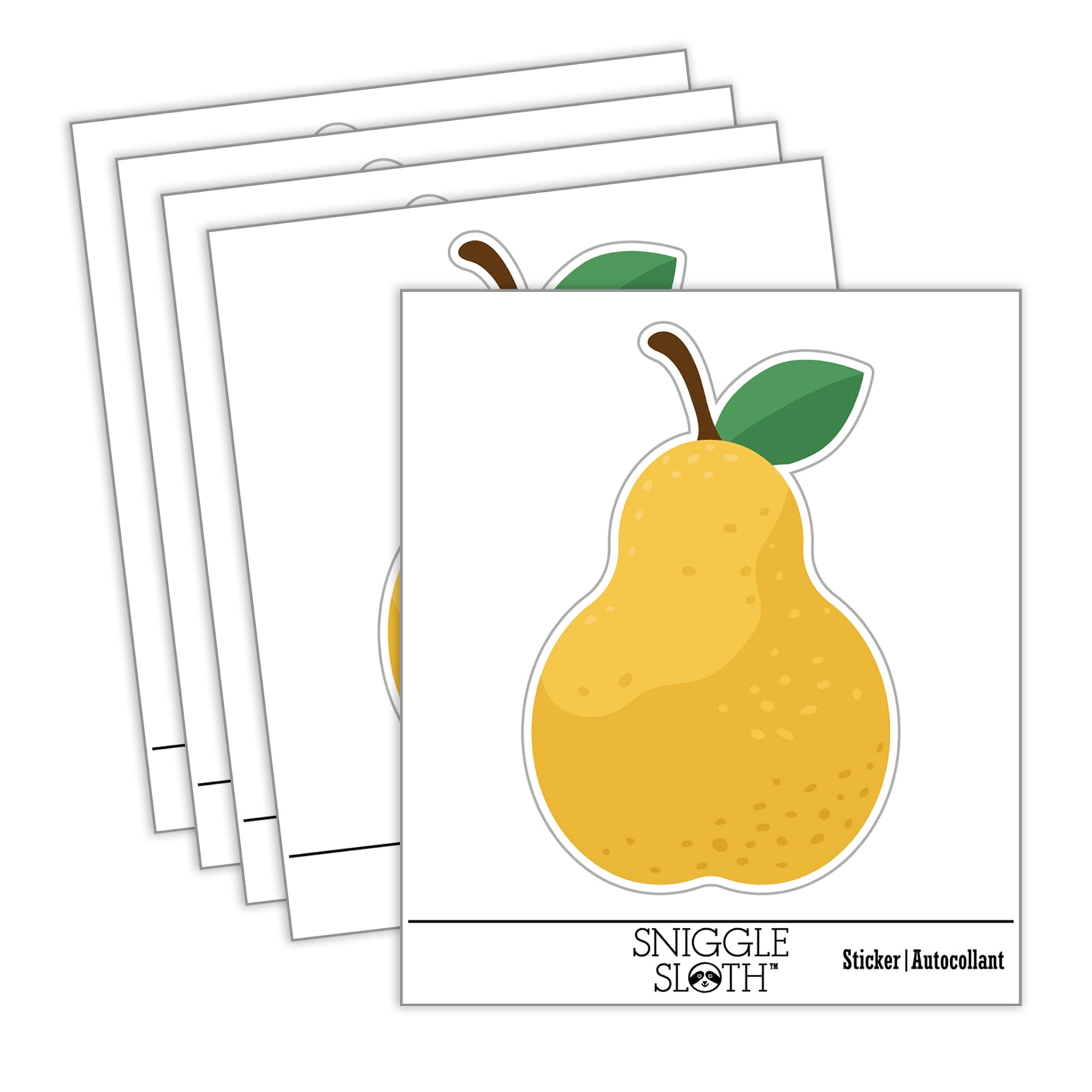 Pear Fruit Solid Car Window Bumper Water Bottle Phone Tablet Laptop ...