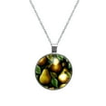 thumbnail image 1 of Pear Glass Circular Pendant Necklace - Stunning Glass Design Necklace for Women, 1 of 5