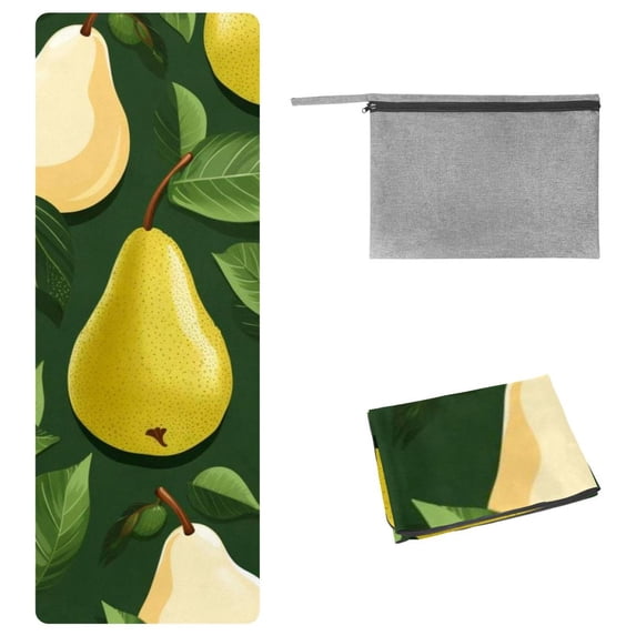 Pear Gym Towel with Storage Bag, 72.8"x26.8", Suitable for Yoga, Pilates, Fitness, etc. - Hot Yoga Towel, Gym Towels, Yoga Blanket