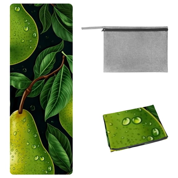 Pear Hot Yoga Mat Towel with Storage Bag, 72.8"x26.8", Suitable for Yoga, Pilates, Fitness, Gym Towel