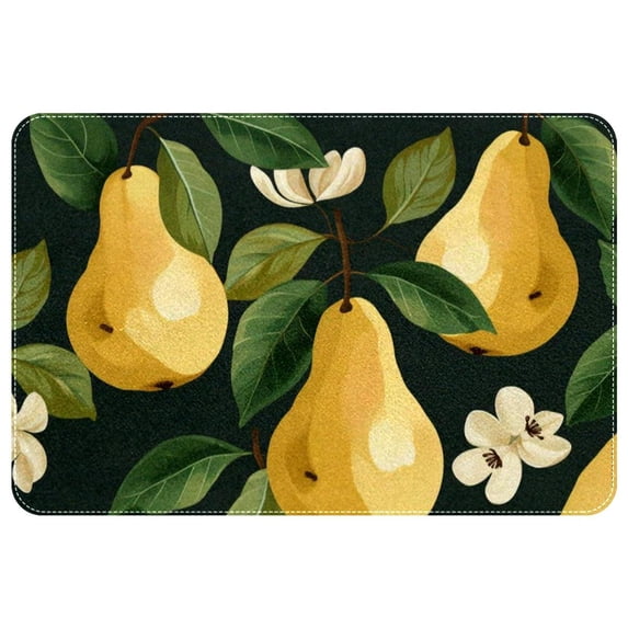Pear Indoor Rug Outdoor Carpet Door Rug Polyester Non-Slip Machine Washable Bath Mats