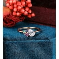 thumbnail image 1 of Pear Moissanite Diamond Cluster Engagement Rings Personalized Multi-stone Topaz Peridot Blue Sapphire Best Friend/ Family Ring, 1 of 4