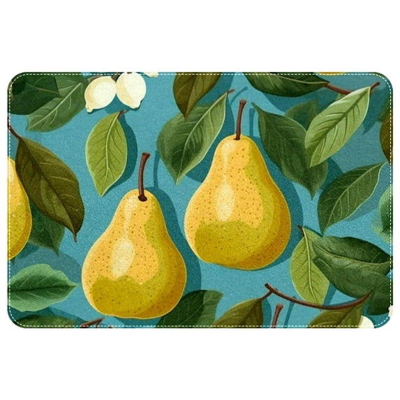 Pear Polyester Non-Slip Machine Washable Bath Rug Indoor Rug Door Carpet