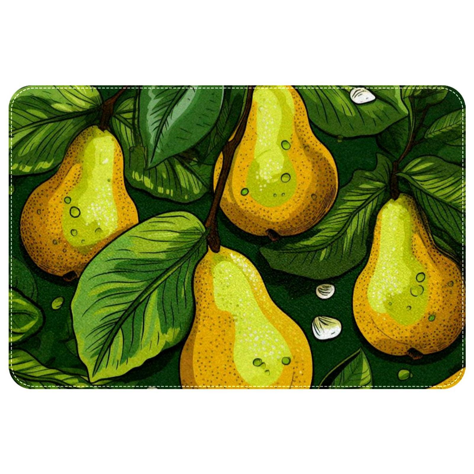 Pear Polyester Non-Slip Machine Washable Bath Rug Indoor Rug Door ...