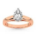 thumbnail image 1 of IGI Certified 1 Carat Pear Shape Lab Grown Diamond Engagement Ring | 14K Rose Gold | Allen Flat Band Solitaire Lab Diamond Ring | FG-VS1-VS2 Quality Friendly Diamonds, 1 of 6