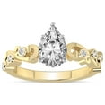 thumbnail image 1 of Pear Shape 3 Carat IGI Certified Lab Grown Diamond Ring | 14K Yellow Gold |Catrina Cutwork Lab Diamond Engagement Ring | FG-VS1-VS2 Quality Friendly Diamonds, 1 of 5