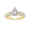 thumbnail image 1 of Pear Shape 3 Carat IGI Certified Lab Grown Diamond Ring | 14K Yellow Gold | Vintage Willow Lab Diamond Engagement Ring | FG-VS1-VS2 Quality Friendly Diamonds, 1 of 5
