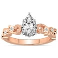 thumbnail image 1 of Pear Shape 5 Carat IGI Certified Lab Grown Diamond Ring | 14K Rose Gold |Catrina Cutwork Lab Diamond Engagement Ring | FG-VS1-VS2 Quality Friendly Diamonds, 1 of 5