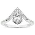 thumbnail image 1 of Pear Shape 5 Carat IGI Certified Lab Grown Diamond Ring | 14K White Gold | Athena Chevron Twist Diamond Ring | FG-VS1-VS2 Quality Friendly Diamonds, 1 of 5