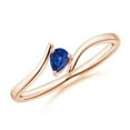 thumbnail image 1 of Pear Shape Blue Sapphire Cocktail Band Ring Women 925 Sterling Silver Rose Gold Plated September Birthstone Wedding Anniversary Gift Gemstone Jewelry, 1 of 5