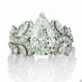 thumbnail image 1 of Pear Shape Cluster Bridal Engagement Ring 1.9 Ct Diamond 14K White Gold Over, 1 of 2