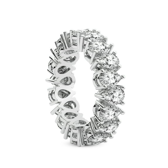 Pear Shape Lab Grown Diamond Fable Eternity Ring For Women | 3 Carat EGL Certified 14K Yellow Gold | FG-VS Quality Friendly Diamonds Eternity Ring Size 9