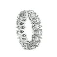 thumbnail image 1 of Pear Shape Lab Grown Diamond Fable Eternity Ring For Women | 6 Carat EGL Certified 14K White Gold | FG-VS Quality Friendly Diamonds Eternity Ring Size 4, 1 of 5