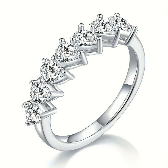 Pear Shape Moissanite Wedding Ring 2.1 Carats S925 Silver Plated White Golden Ladies Wedding Ring Gift Family Friends Mother Birthday Gift Daily Activity Wear