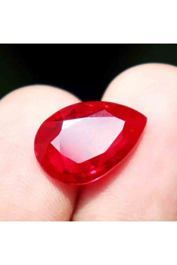 Pear Shape Red Ruby 8Ct Natural Ruby Necklace Pendant Certified Gemstone