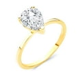 thumbnail image 1 of Pear Shape Solitaire Engagement Proposal Ring in Solid Gold, 1 of 1