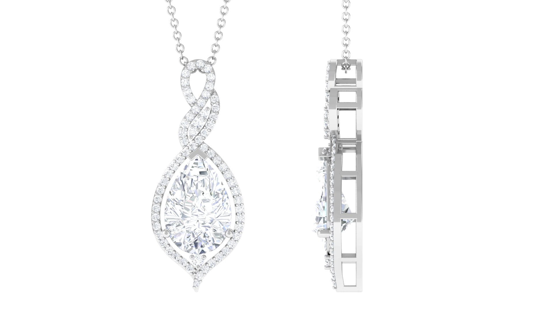 Orecchini A Perno Con Zirconi Cubici Taglio Pera Da 1,10 - Foto 4