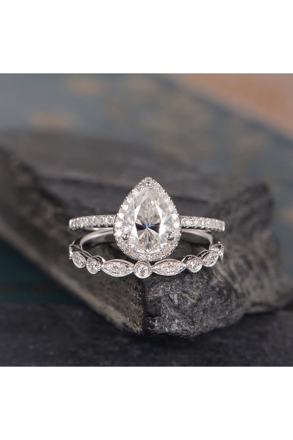 Pear Shaped Water Drop Zircon Ring For Women With Gold Plated Inlay Alloy Jewelry Sizes 5 6 7 8 9 10 11 Gift For Her