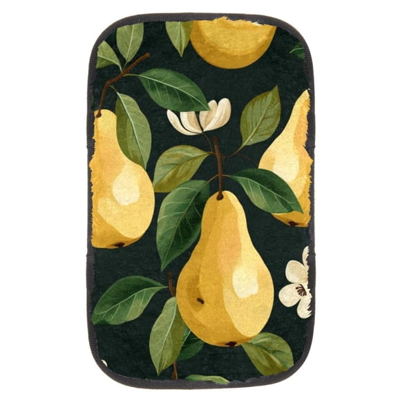 Pear Soft Comfortable Furry Printed Car Armrest Cover 12.5x8.2 Inch Armrest Accessory