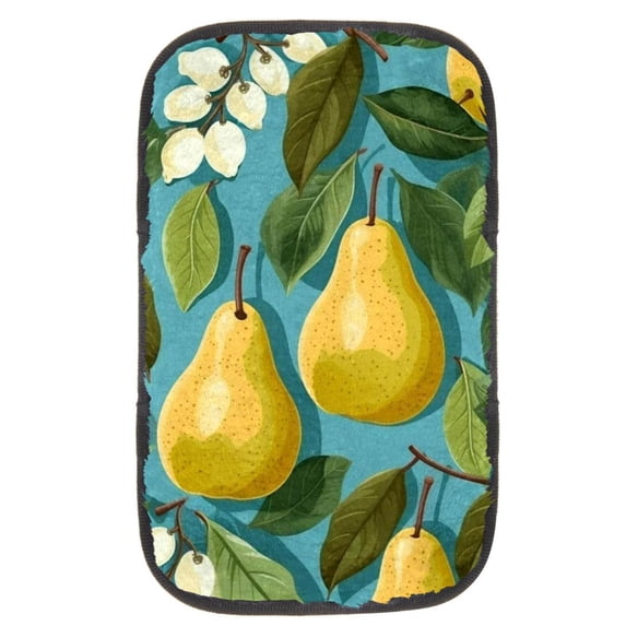Pear Soft Furry Printed Car Armrest Cover Pad 12.5x8.2 Inch for Comfort and Style