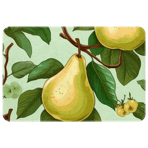 Pear Soft Polyester Non-Slip Machine Washable Floor Carpet Door Mat Office Rugs