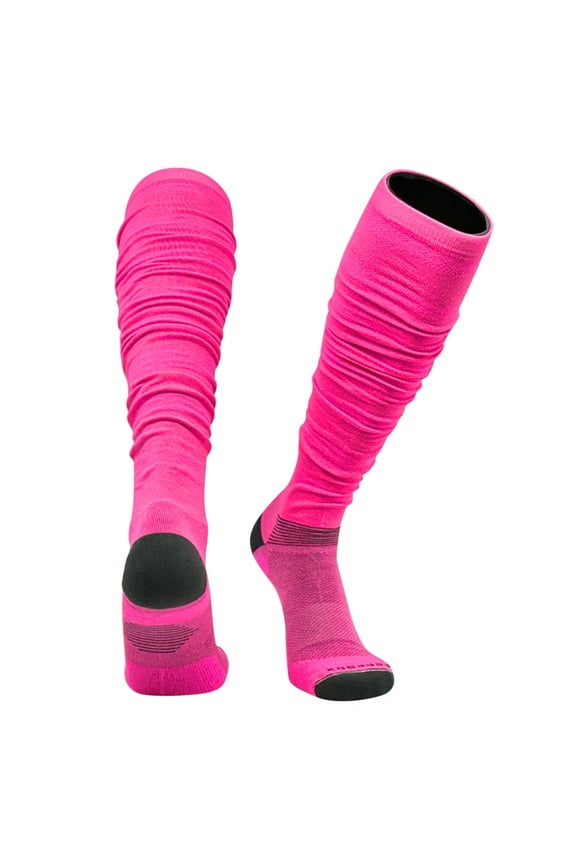 SCRUNCH Knee High Long Performance Socks - Neon Pink (L)