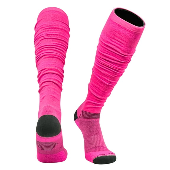 Pear Sox SCRUNCH Knee High Long Performance Socks - Neon Pink (M)