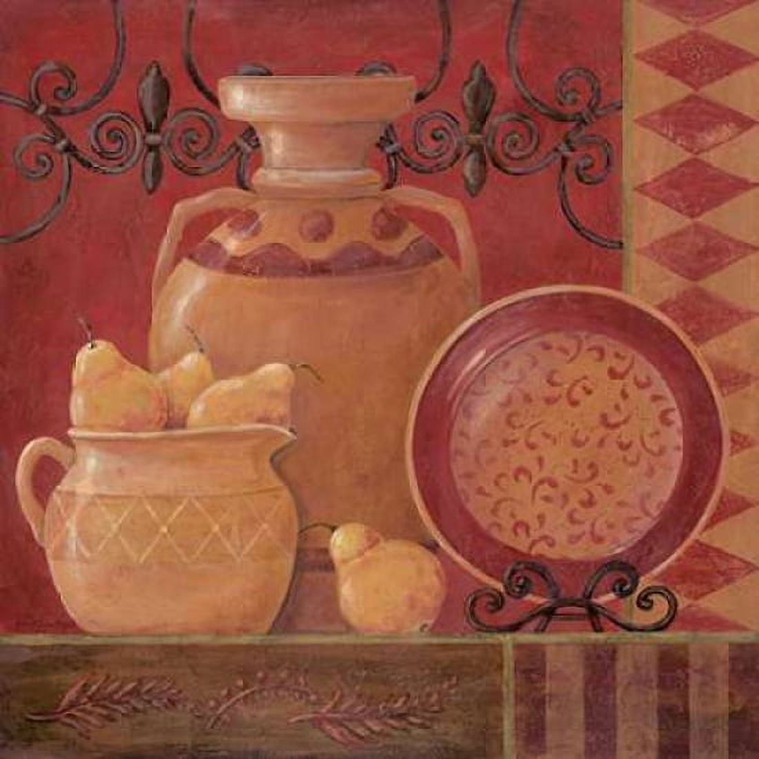 Pear Spice Canvas Art - Jo Moulton (24 x 24)