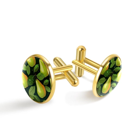 Pear Stylish Mens Cufflink for Formal Attire, Made of Stainless Steel, Ideal for Corporate Events