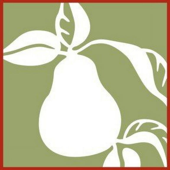 Pear Tile 2 Stencil - Fruit Pattern Tile Stencil DIY for Painting Kitchen Backsplash Laser Cut Reusable Mylar Template for Painting - The Artful Stencil