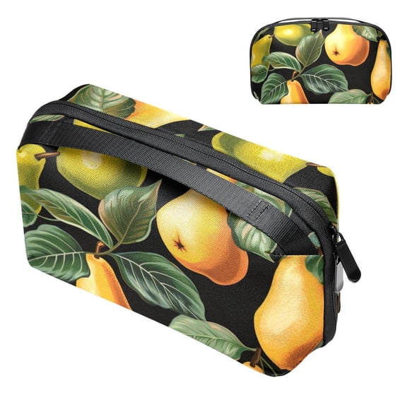 Pear Travel Cord Organizer Case Small with Cable Organizer, USB Pouch, and Phone Charger Organizer - Oxford Cloth Waterproof Storage Bag for Electronic Devices - 5.9x9.44x3.14 in