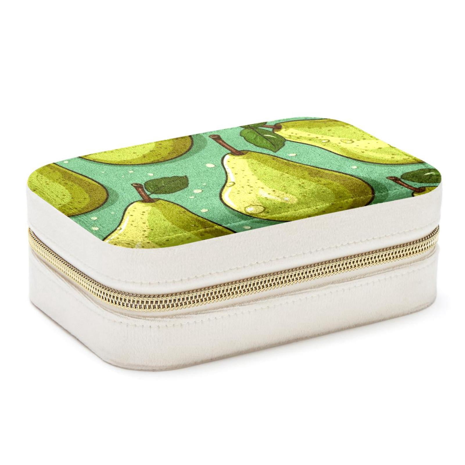 Pear Velvet Portable Decorative Box with Removable Compartment ...
