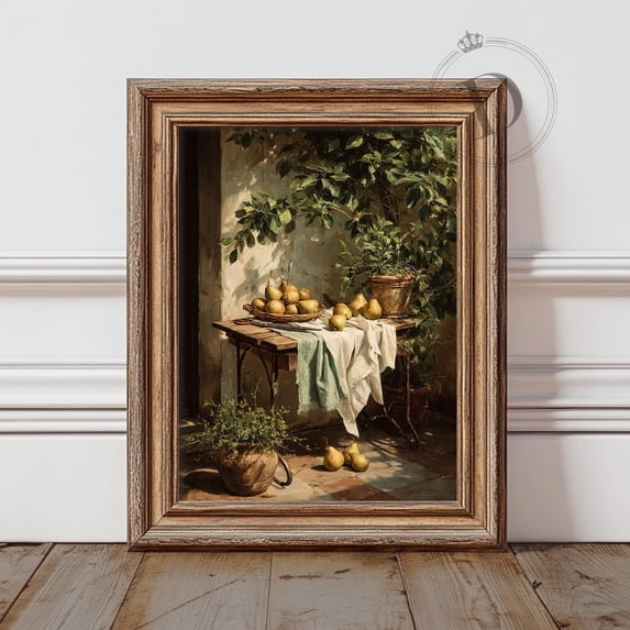Pear Application Pear Wall Art Print, Summer, Rustic Garden Still Life, Farmhouse ...