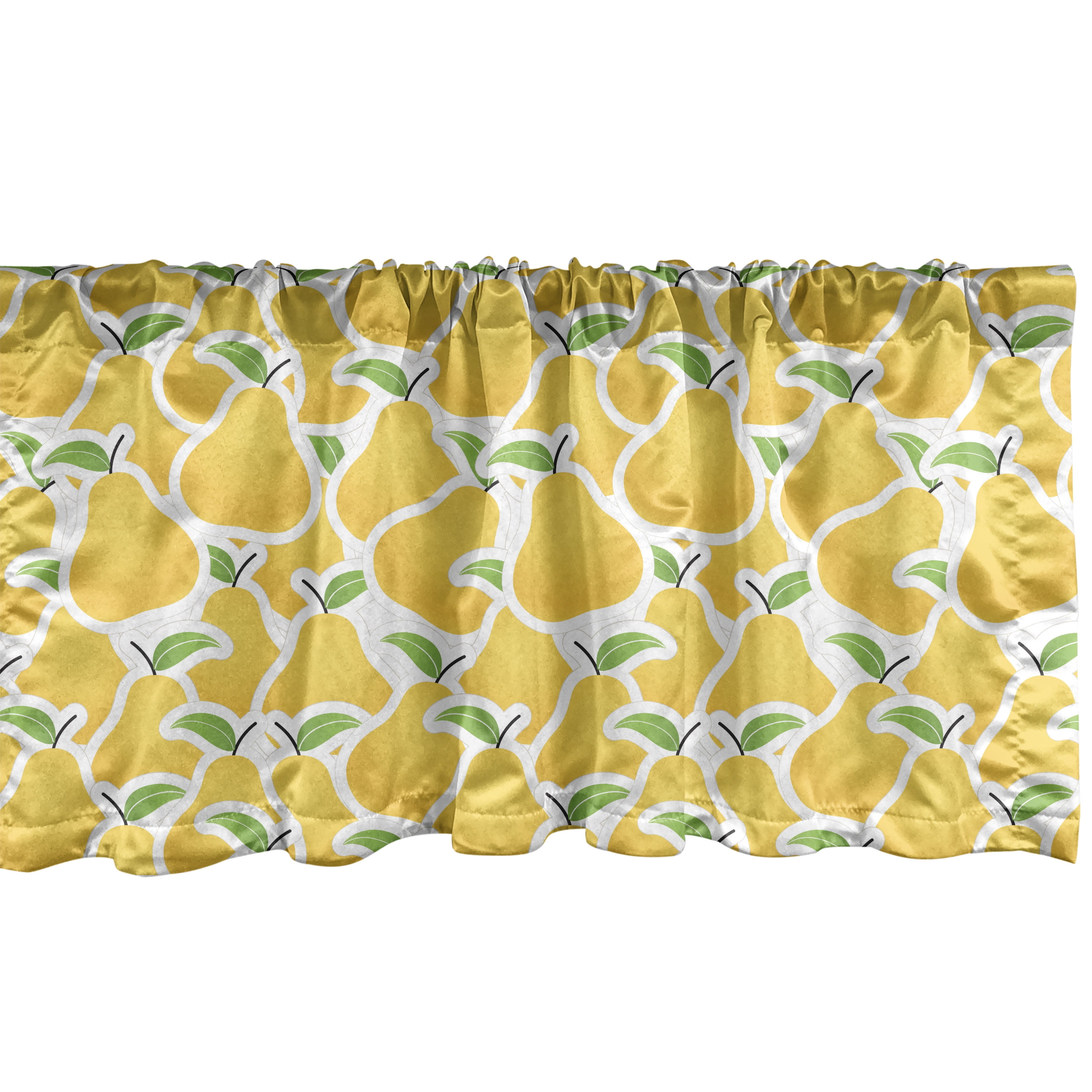 Pear Window Valance, Fruit Basket Yummy Healthy Farming Harvest Menu