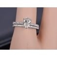 thumbnail image 1 of Pear cut 2.00 Carat Moissanite Diamond Bridal Ring Set with 18k Gold Plating, 1 of 5