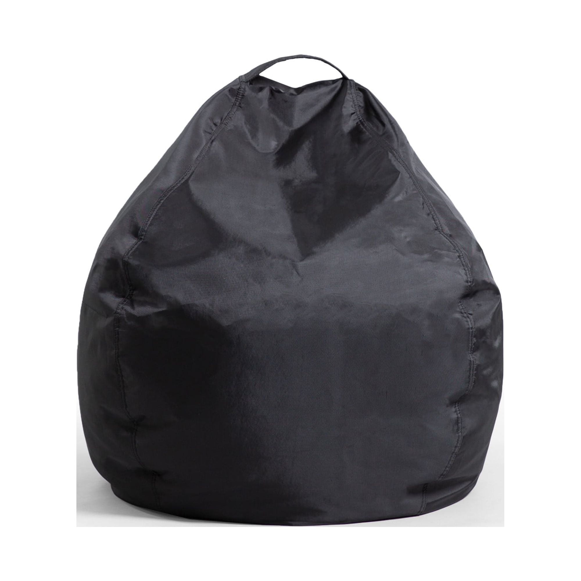 Black SmartMax Teardrop Kids Bean Bag Chair with Removable Cover